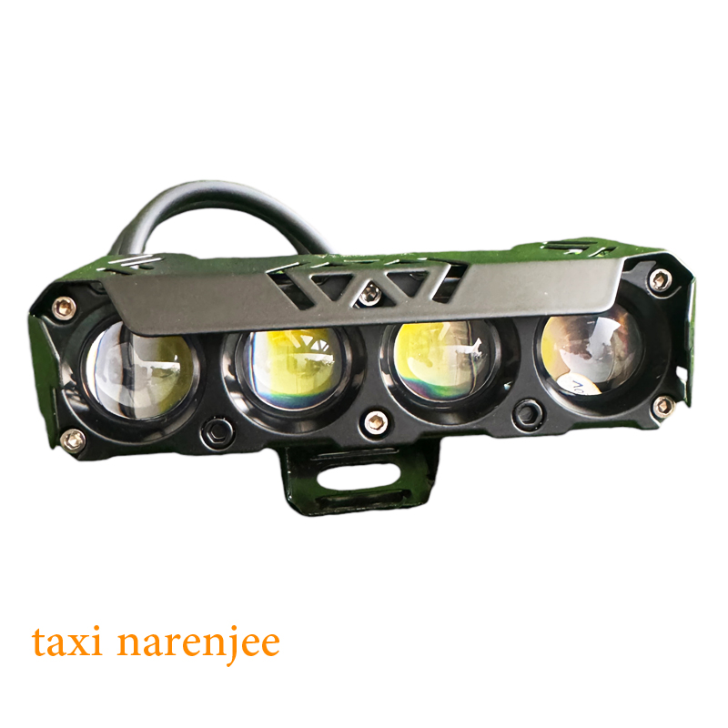 پرژکتور آفرودی خودرو و موتور سیکلت مدل 4 لنز خطی(2رنگ)تلسکوپی